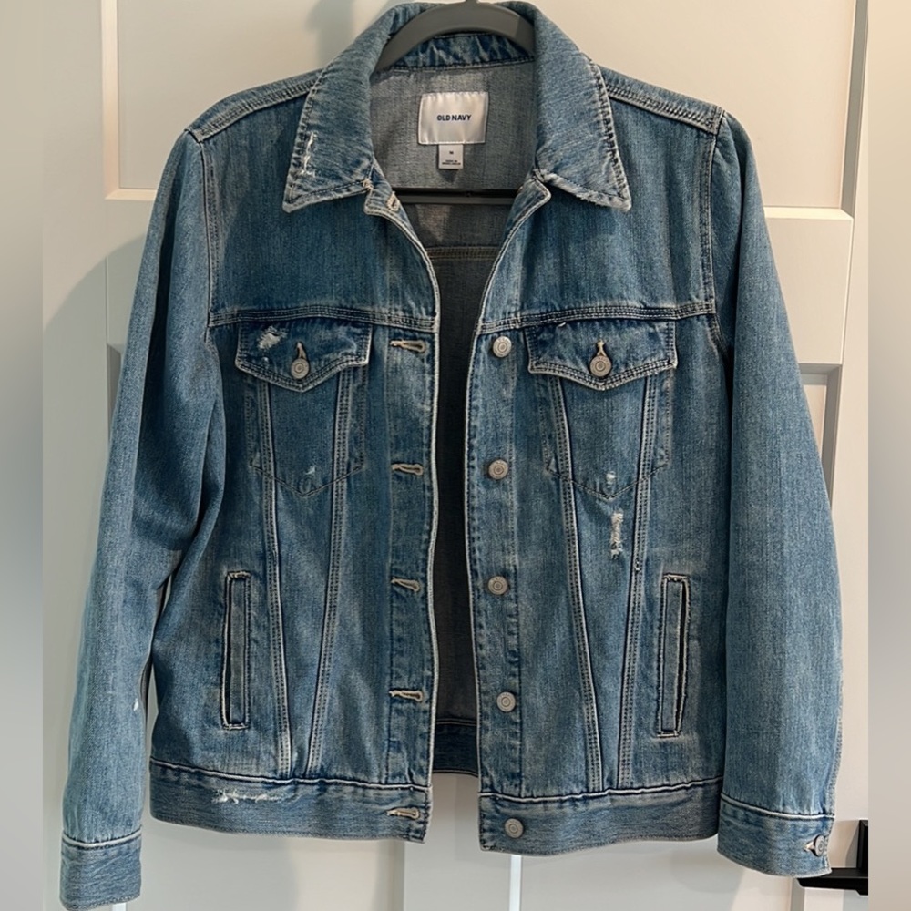 Ripped jean jacket